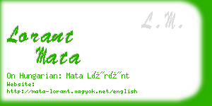 lorant mata business card